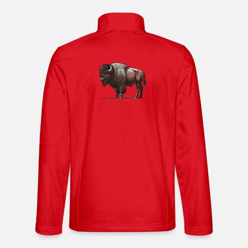 Bison - Unisex Softshell Jacket - red