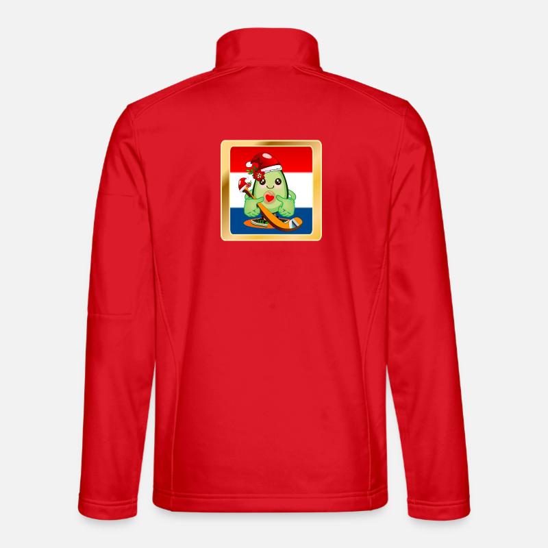 Weihnachtsgeschenke Avocado Eishockeyspieler - Unisex Softshelljacke - Rot