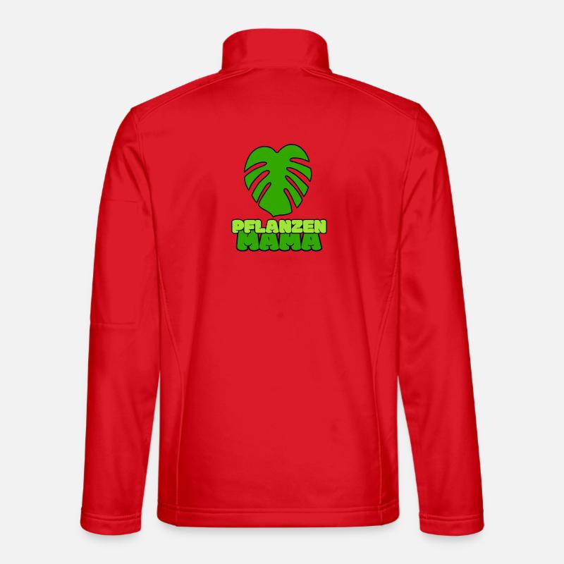Plants Mom - Unisex Softshell Jacket - red