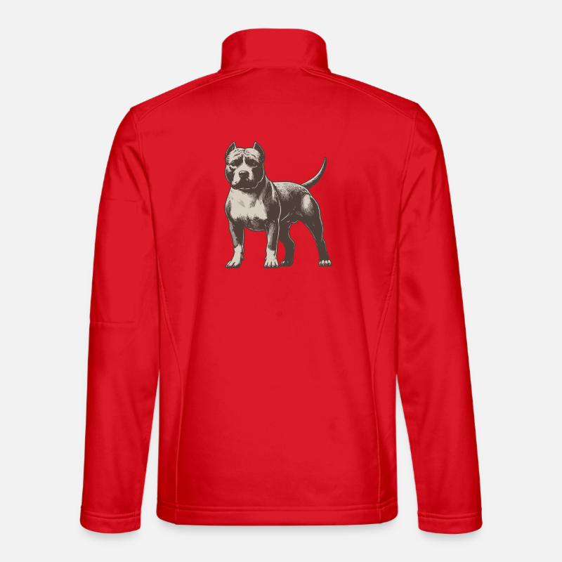 American Pitbull Terrier - Unisex Softshell Jacket - red