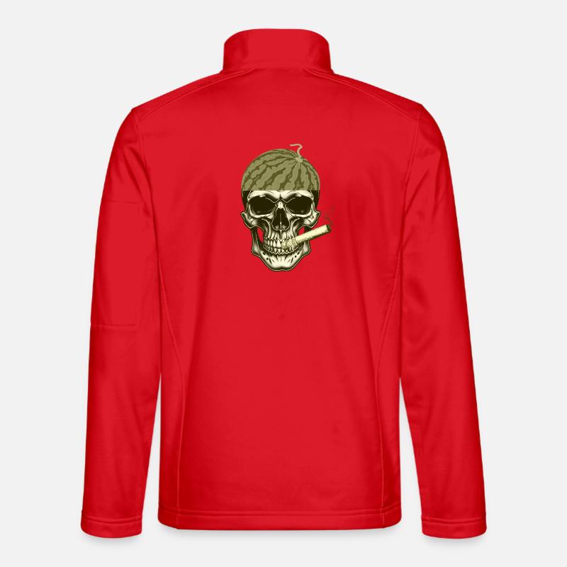 Watermelon Head Skull Styled - Unisex Softshell Jacket - red