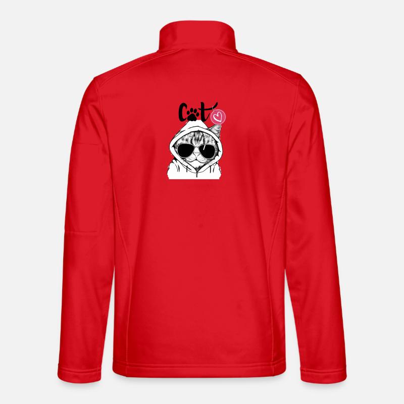 Chat à capuche avec des lunettes de soleil Veste en tissu softshell Unisexe