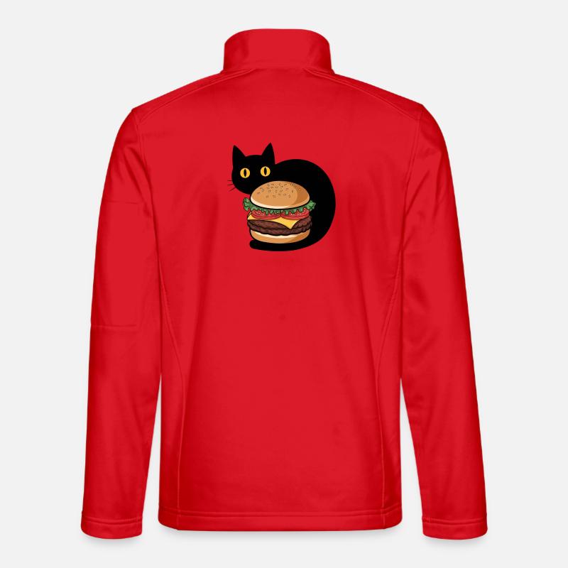 Burger Katze - Unisex Softshelljacke - Rot
