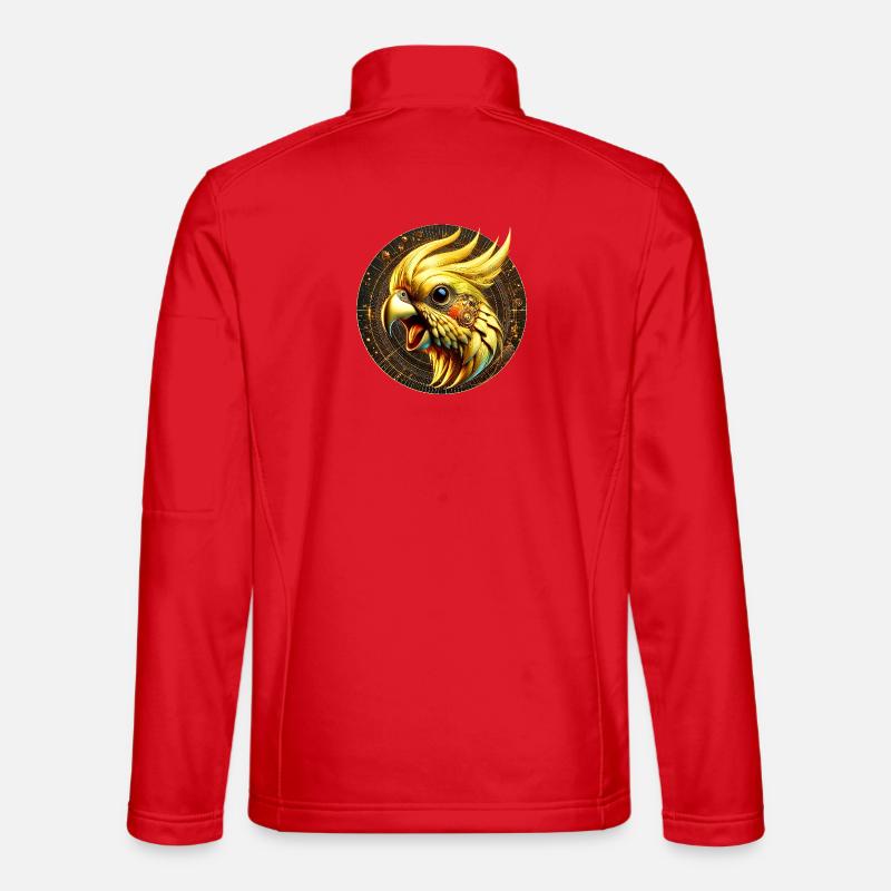 Steampunk-Bird (01) - Unisex Softshelljacke - Rot