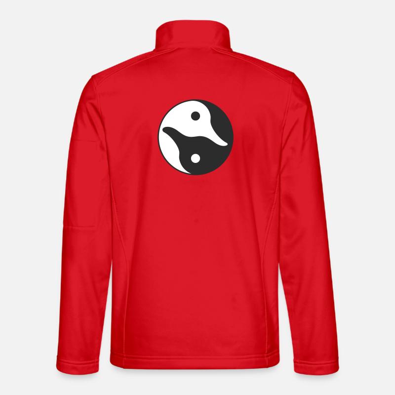 Yin Yang Ente - Unisex Softshelljacke - Rot