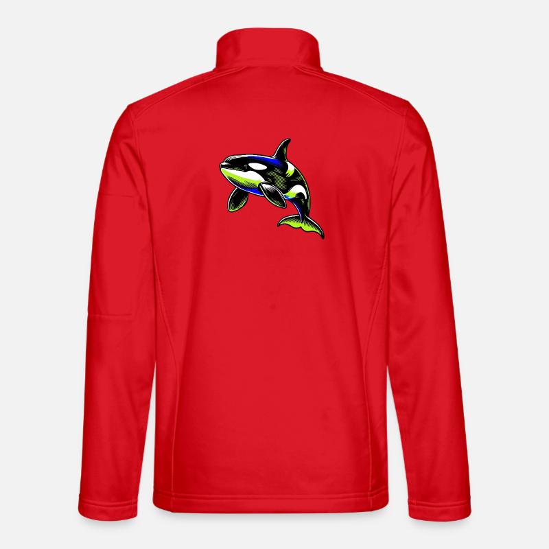 Killer whale - Unisex Softshell Jacket - red