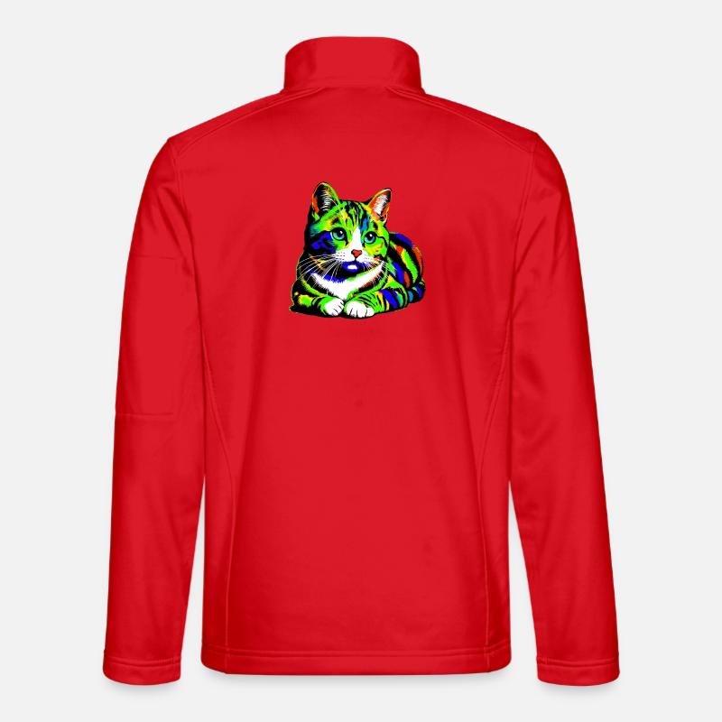 Chat - Veste en tissu softshell Unisexe - rouge
