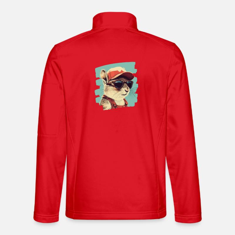 Chipmunk Retro - Unisex Softshell Jacket - red