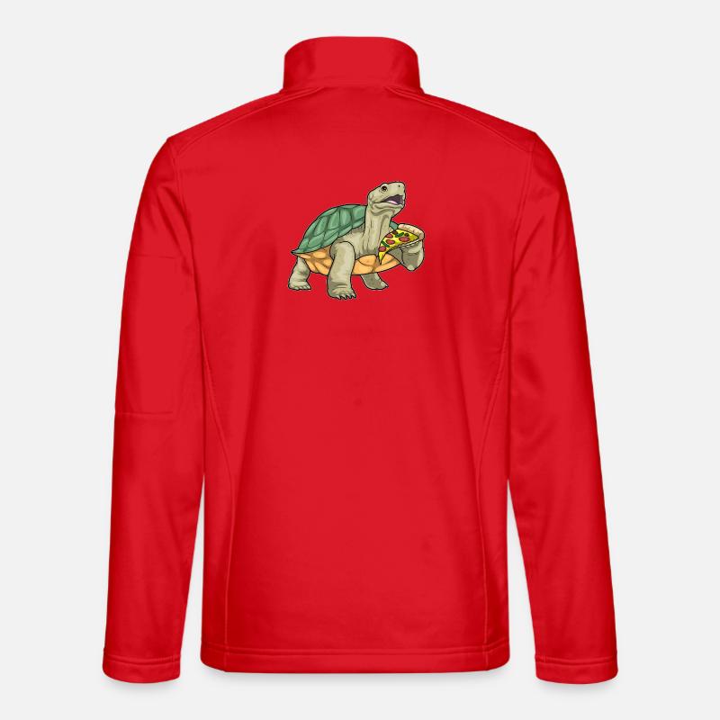 Schildkröte Pizza - Unisex Softshelljacke - Rot