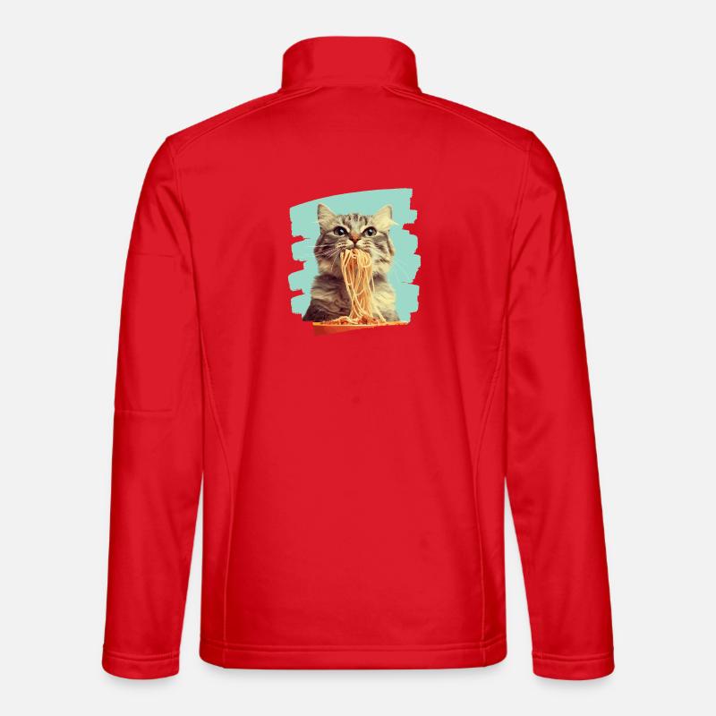 Katze Pasta - Unisex Softshelljacke - Rot