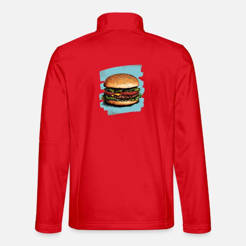 Burger Retro - Unisex Softshell Jacket - red