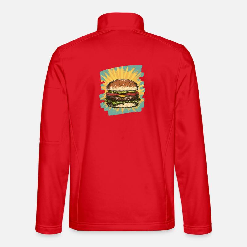Burger Retro - Unisex Softshelljacke - Rot