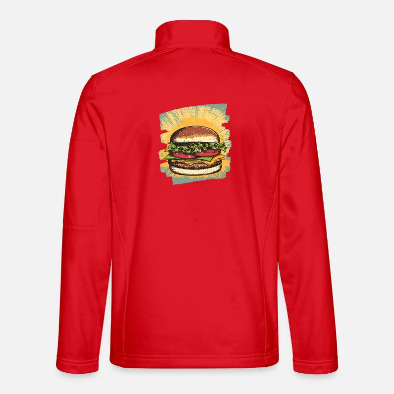 Burger Retro - Unisex Softshell Jacket - red