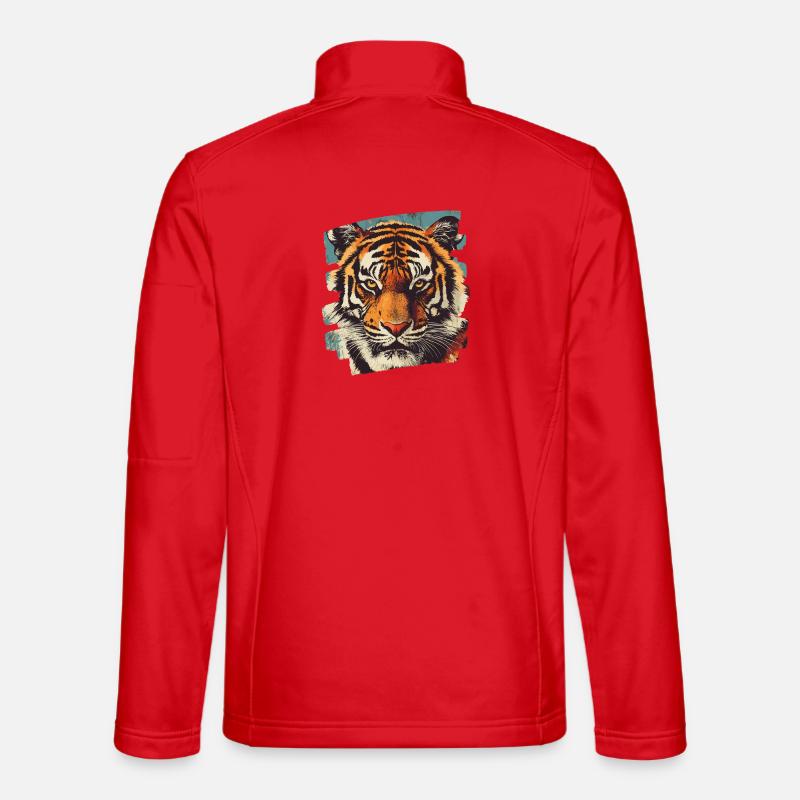 Tiger Retro - Unisex Softshell Jacket - red