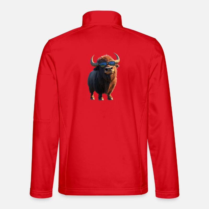 Bison, Bison, Bovins sauvages, Bison, Bison d’Amérique Veste en tissu softshell Unisexe