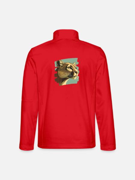 Lion from mountain Retro - Unisex Softshell Jacket - red