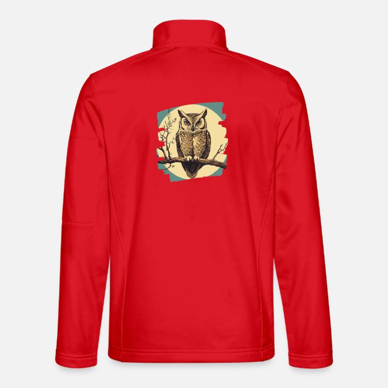 Owl - Unisex Softshell Jacket - red