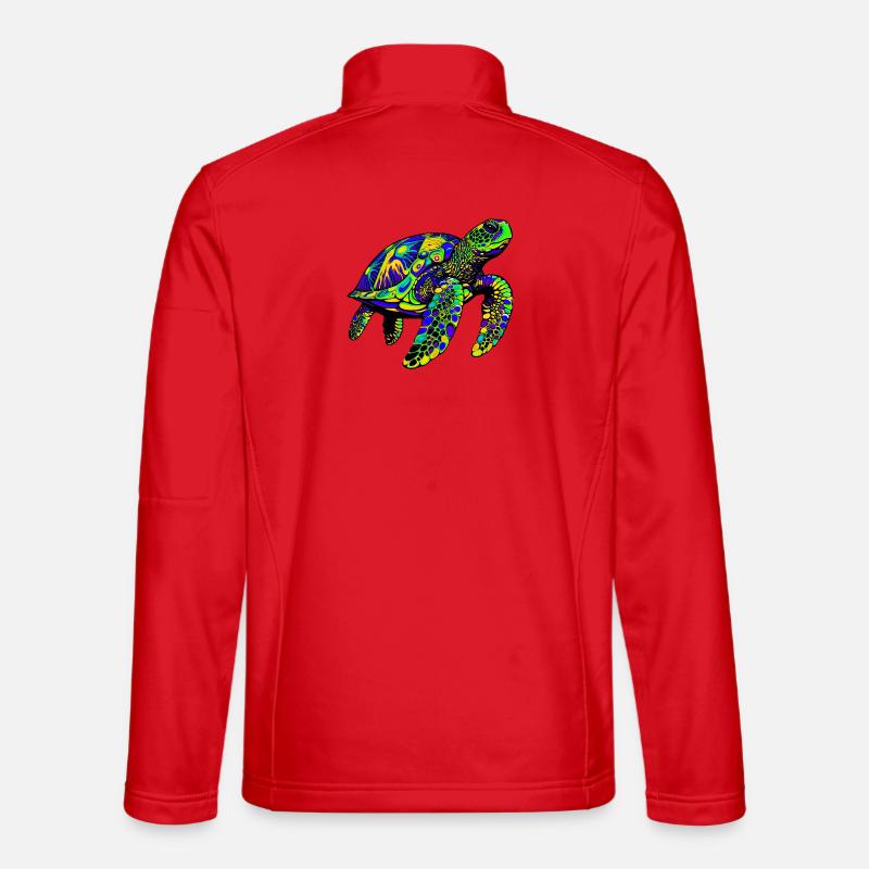 Sea turtle - Unisex Softshell Jacket - red