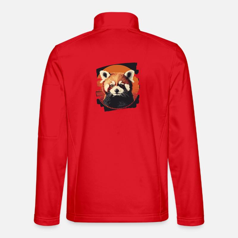 Roter Panda Retro - Unisex Softshelljacke - Rot