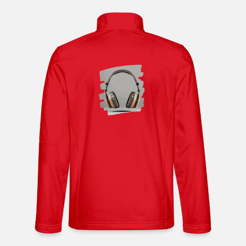 Kopfhörer - Unisex Softshelljacke - Rot