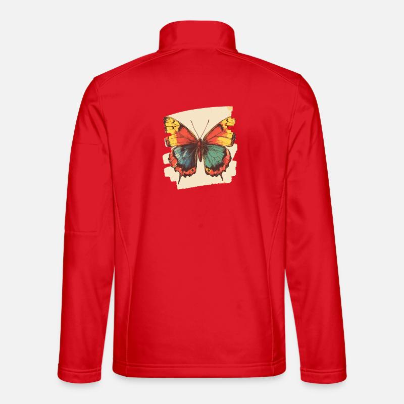 Schmetterling - Unisex Softshelljacke - Rot