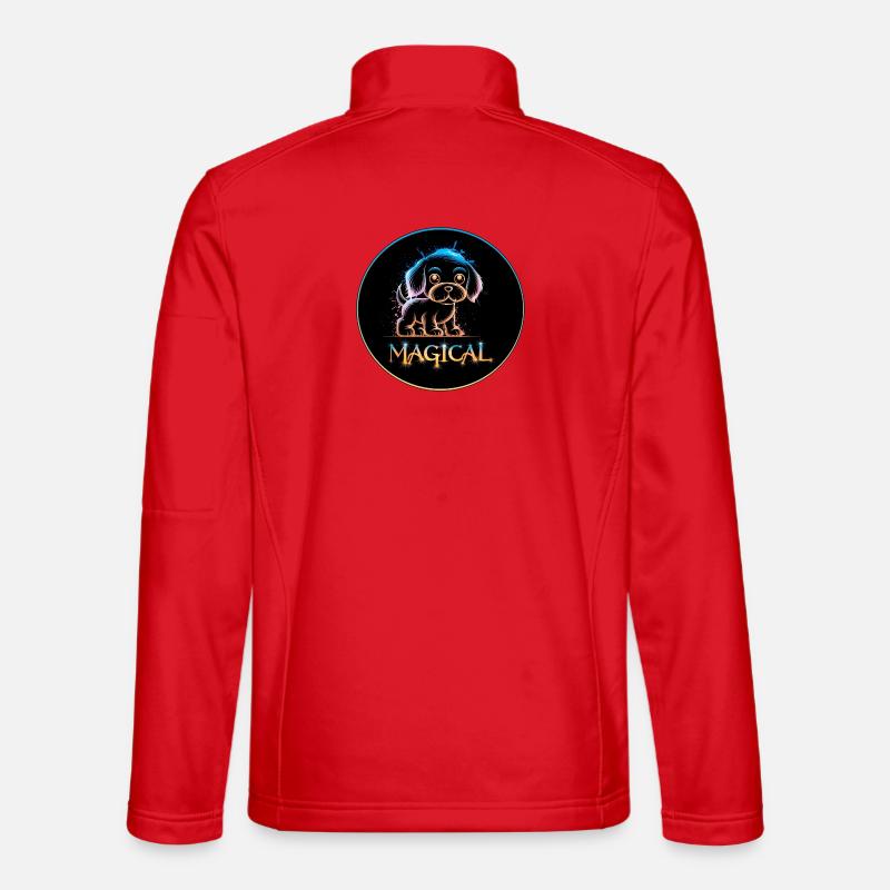 Magisches Hündchen - Unisex Softshelljacke - Rot