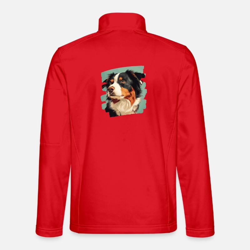 Australian Shepherd - Unisex Softshell Jacket - red