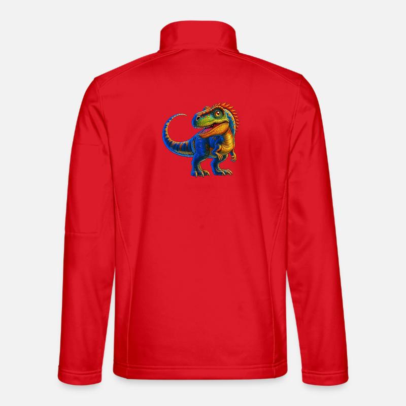Dinosaurier - Unisex Softshelljacke - Rot