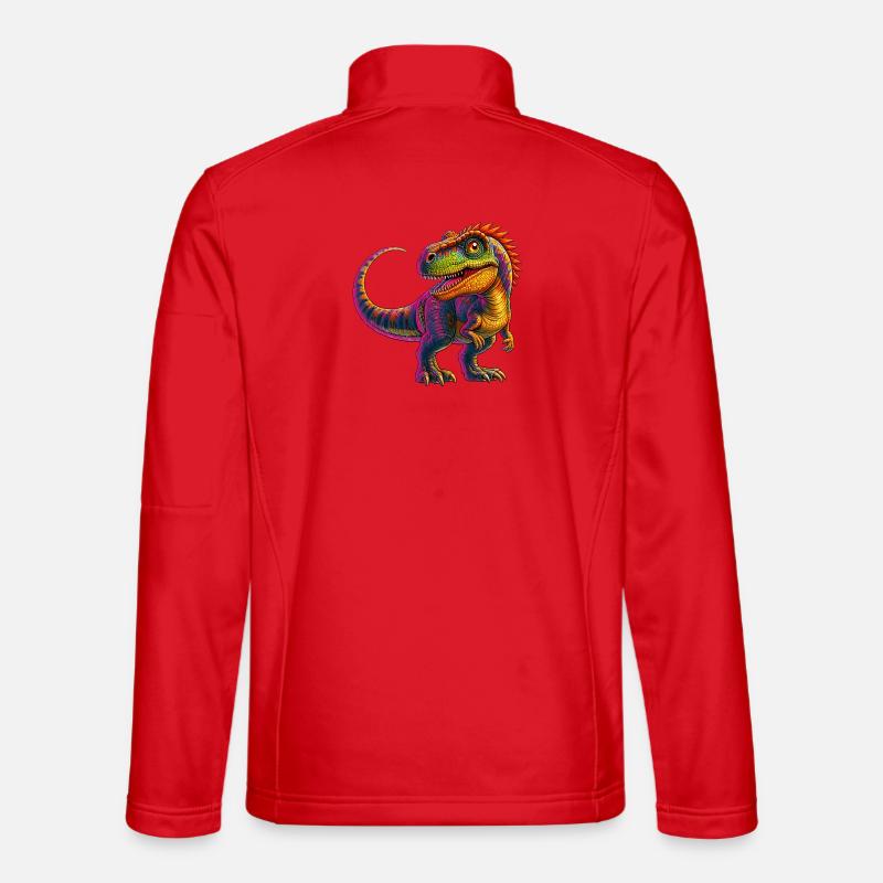 Dinosaurier - Unisex Softshelljacke - Rot