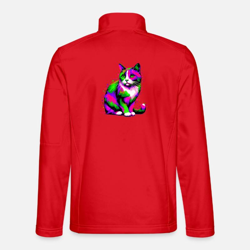Katze - Unisex Softshelljacke - Rot