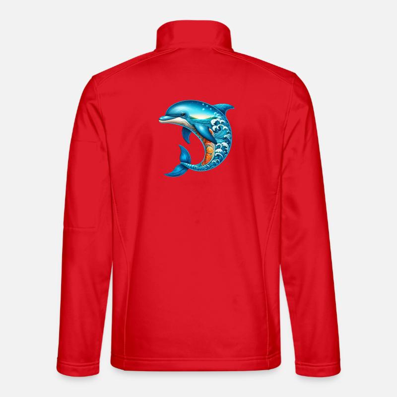 Dolphin - Unisex Softshell Jacket - red