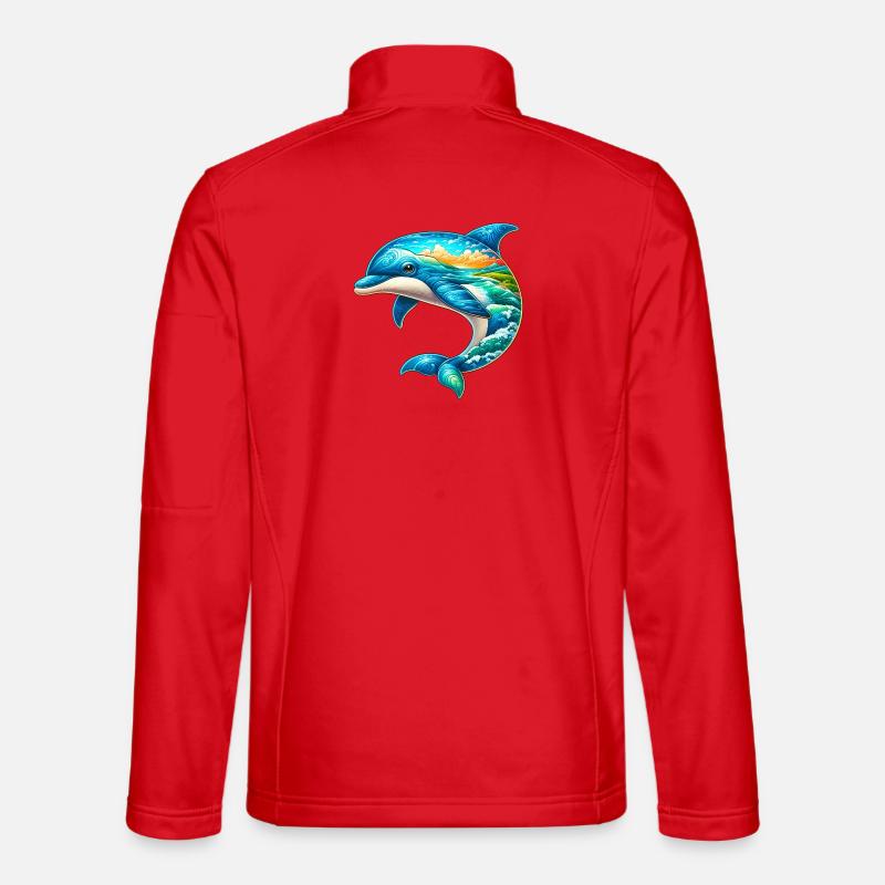 Dolphin - Unisex Softshell Jacket - red