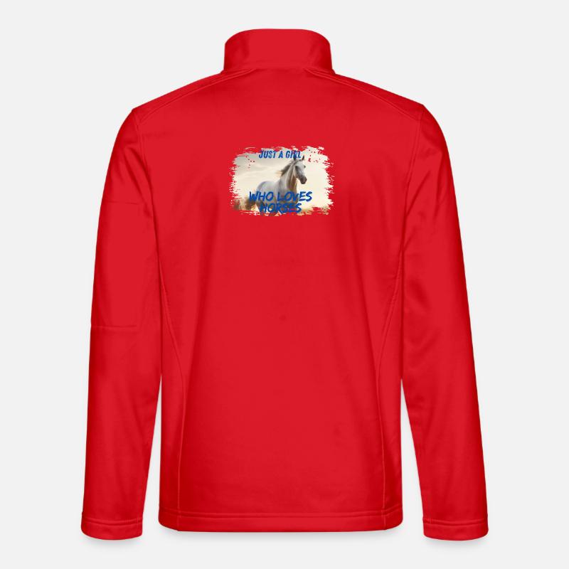 Liebe zu Pferden - Unisex Softshelljacke - Rot