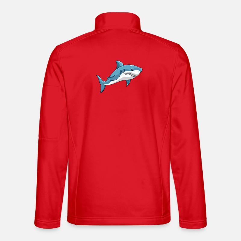 Requin requin aboyant grands requins blancs Veste en tissu softshell Unisexe