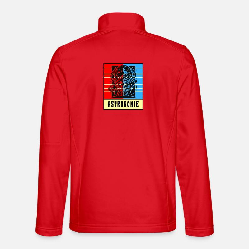 Astronomie Retro Style - Unisex Softshelljacke - Rot