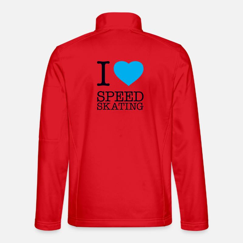 I LOVE SPEED SKATING - Unisex Softshelljacke - Rot