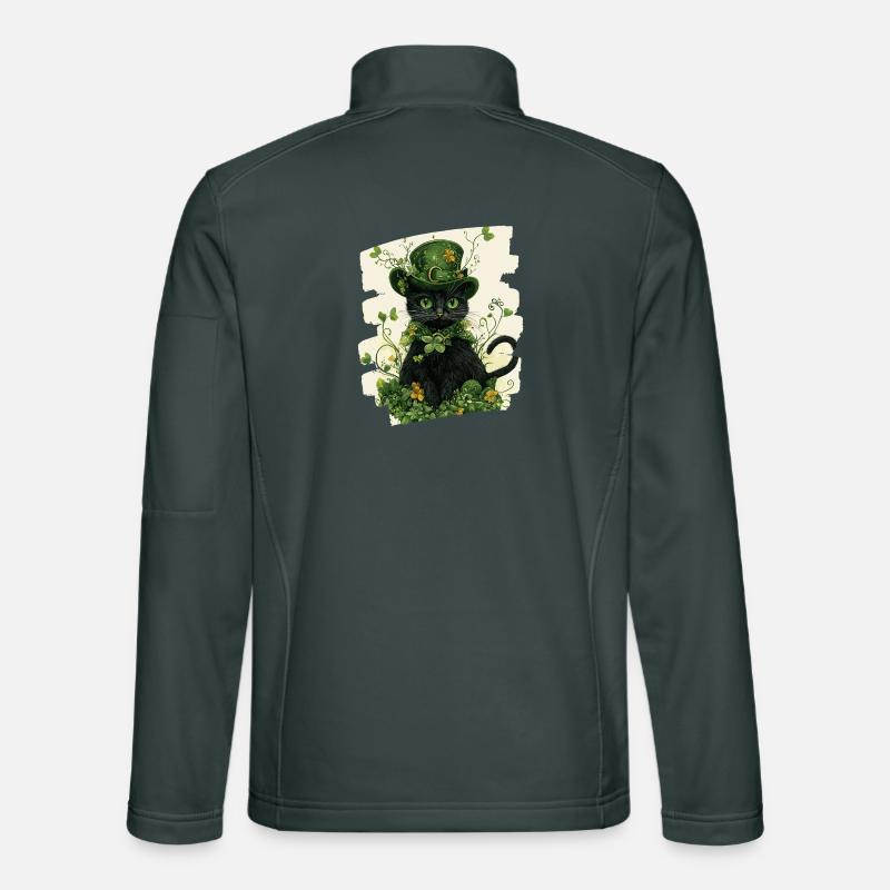 Chat de la Saint-Patrick Veste en tissu softshell Unisexe