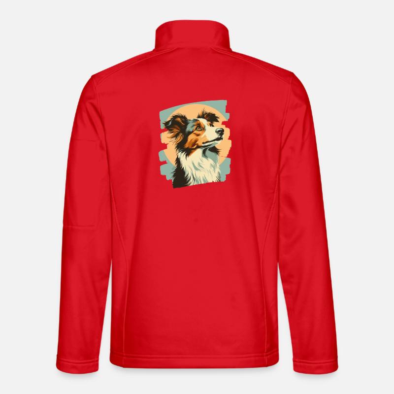Collie - Unisex Softshelljacke - Rot