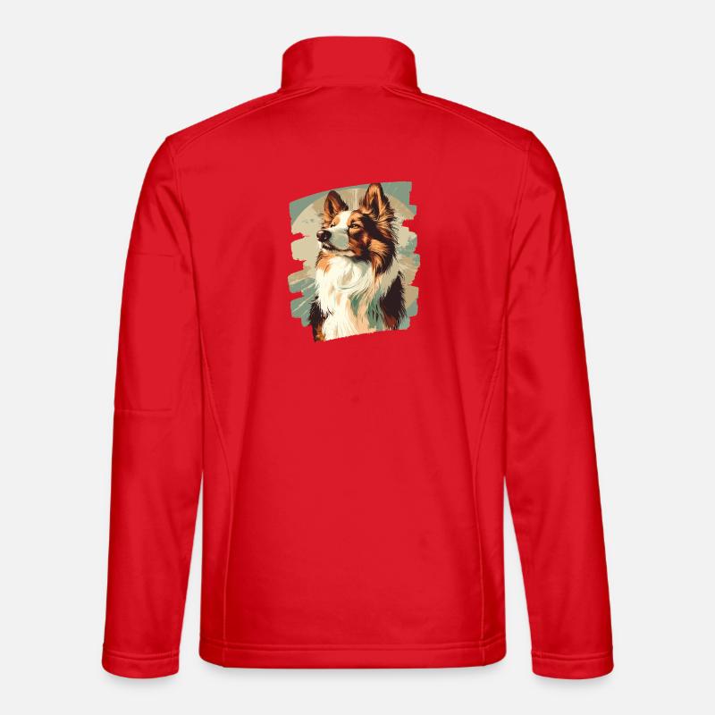 Collie - Unisex Softshelljacke - Rot
