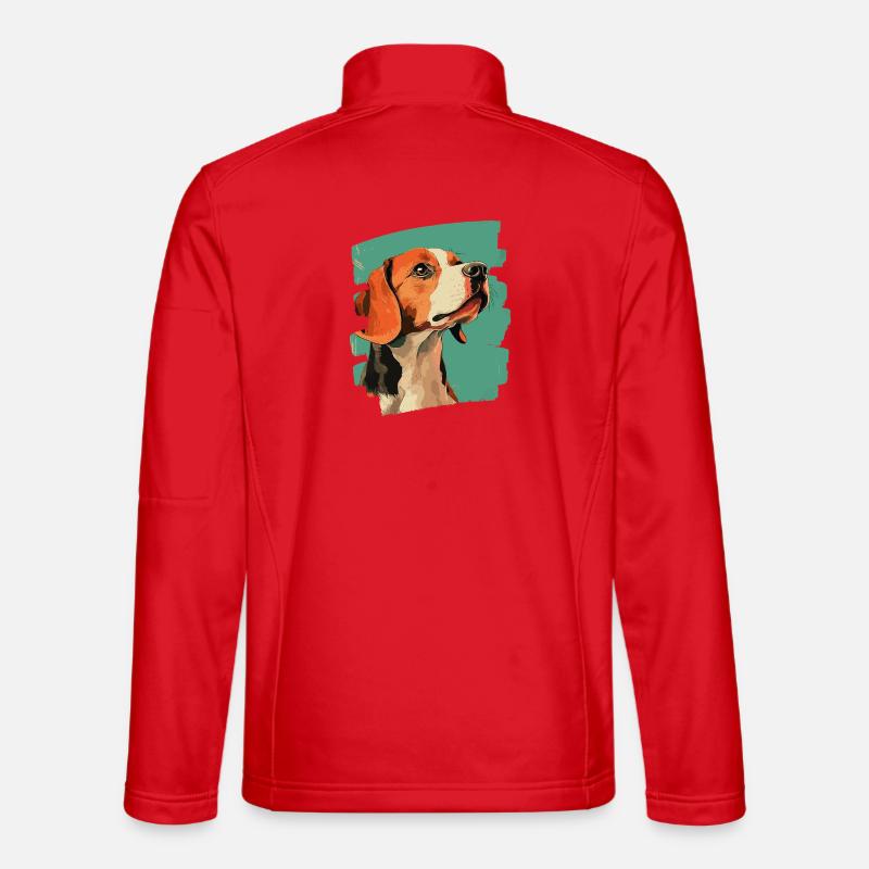 Beagle - Unisex Softshelljacke - Rot