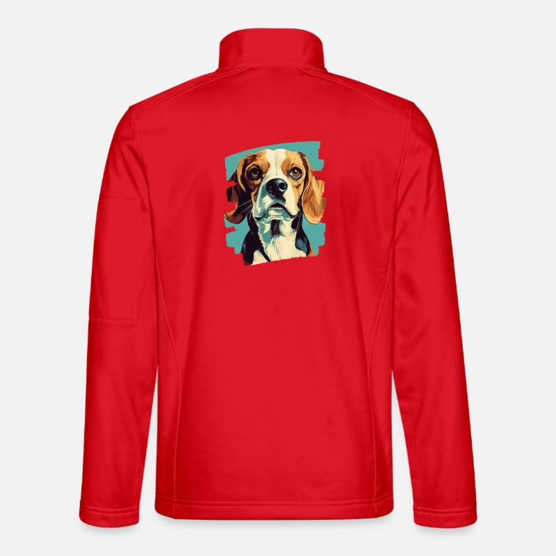 Beagle - Unisex Softshell Jacket - red