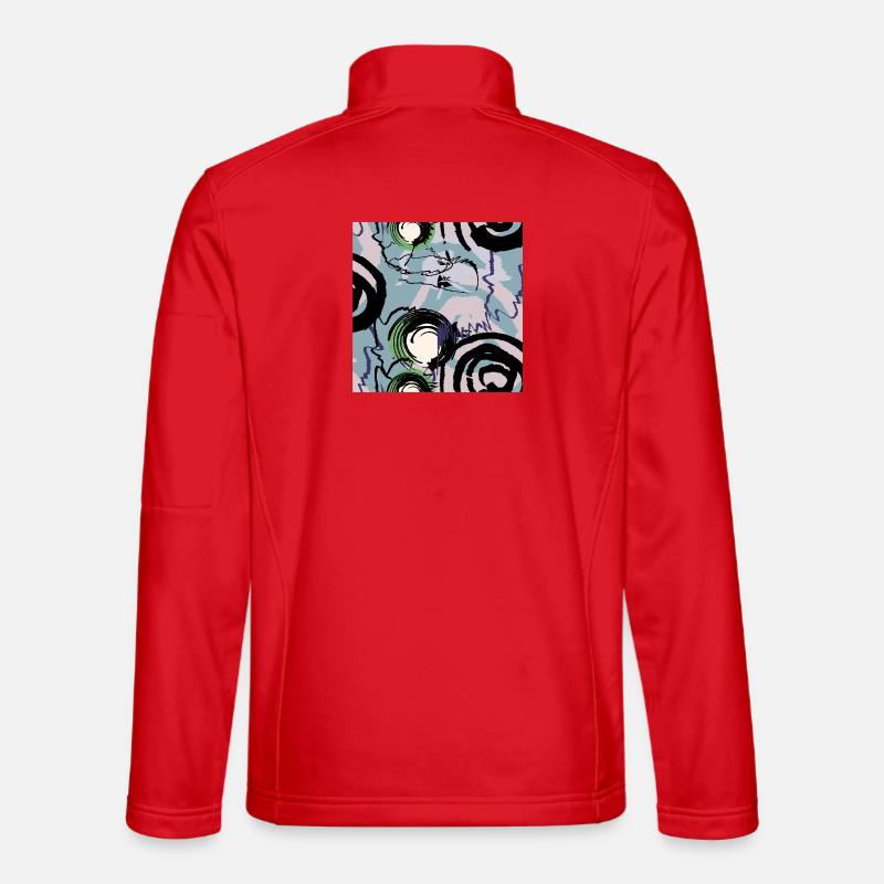 Handgezeichnete Formen - Unisex Softshelljacke - Rot