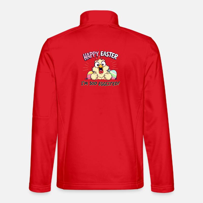 happy easter i am eggcited Unisex Softshell Jacket