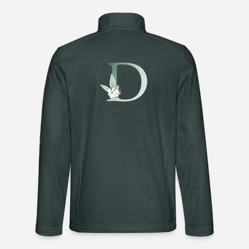 D Monogram, Floral, Customizable Unisex Softshell Jacket