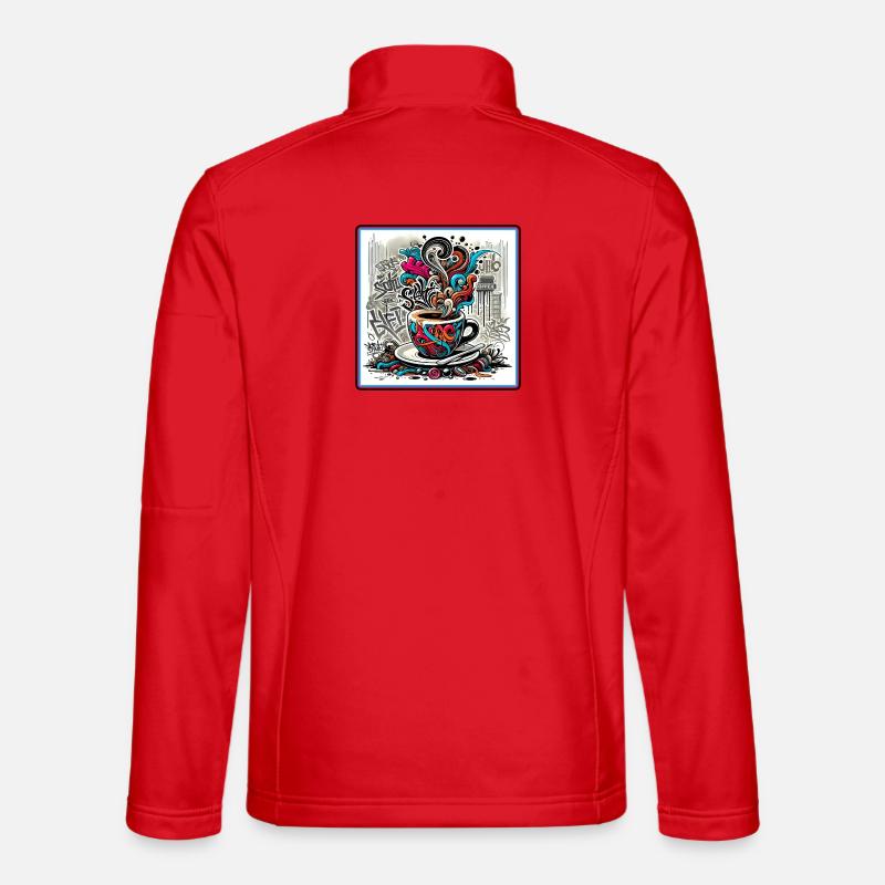 Espresso Graffiti - Giacca softshell unisex - rosso