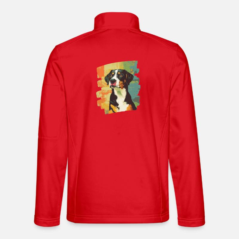 Entlebucher Sennenhund - Unisex Softshelljacke - Rot