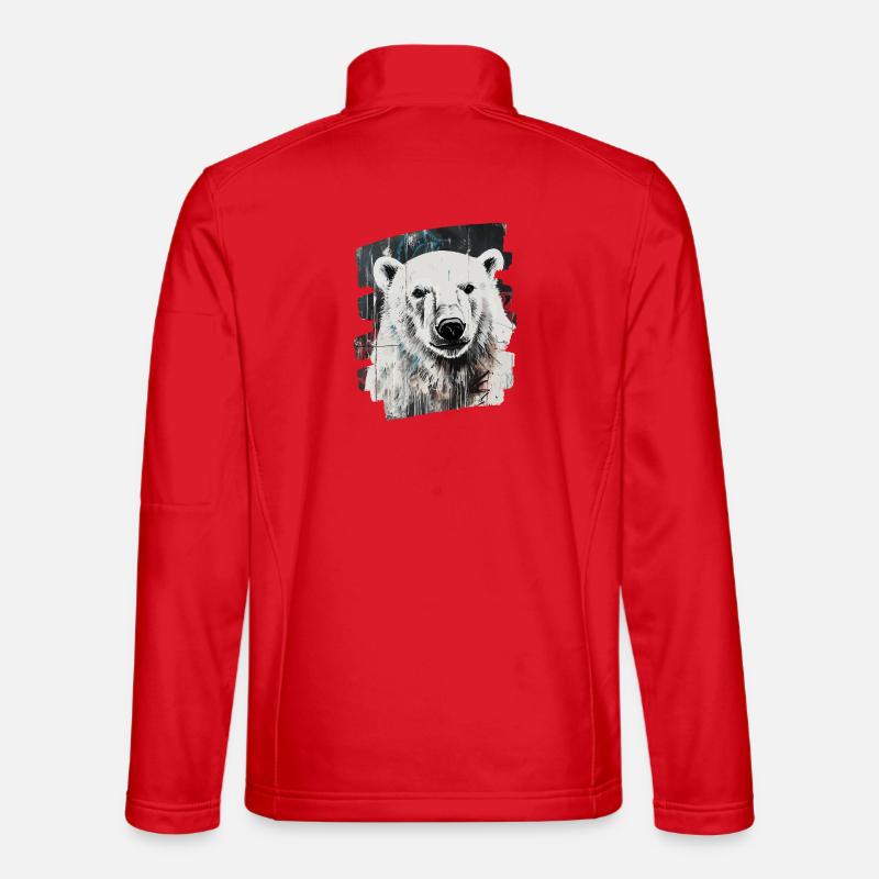 Polar bear - Unisex Softshell Jacket - red