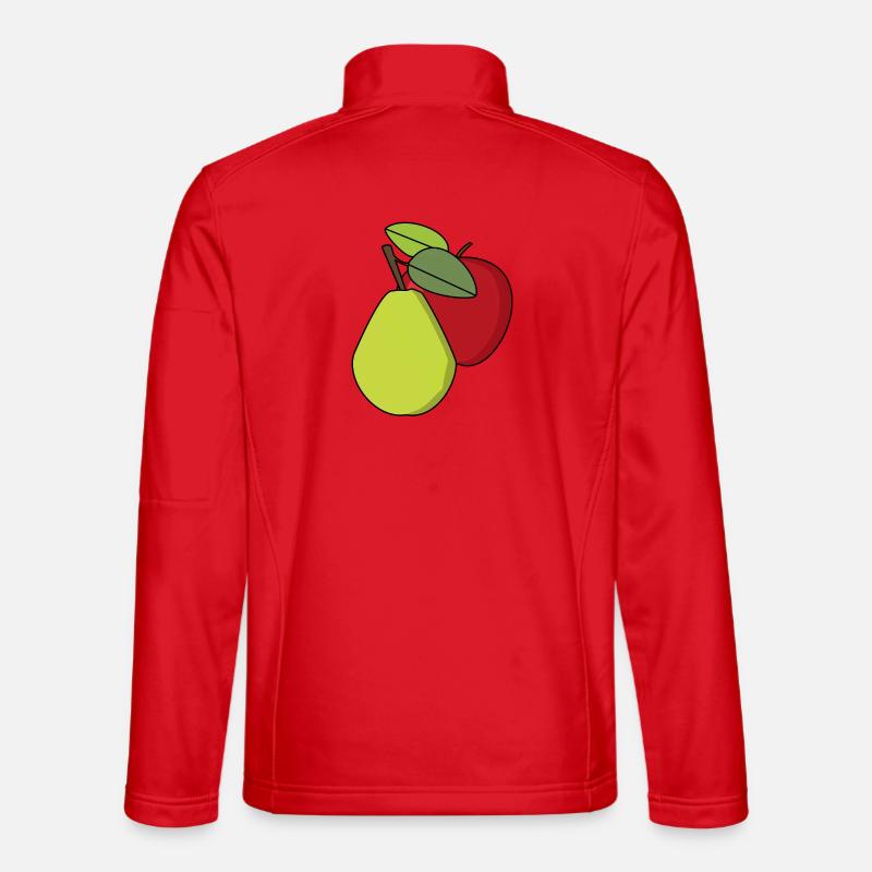 Fruit, Fruits, Apple, Pear - Unisex Softshell Jacket - red