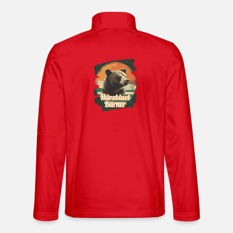 Härzbluetbärner Bärner Berner Härzbluetberner - Unisex Softshelljacke - Rot