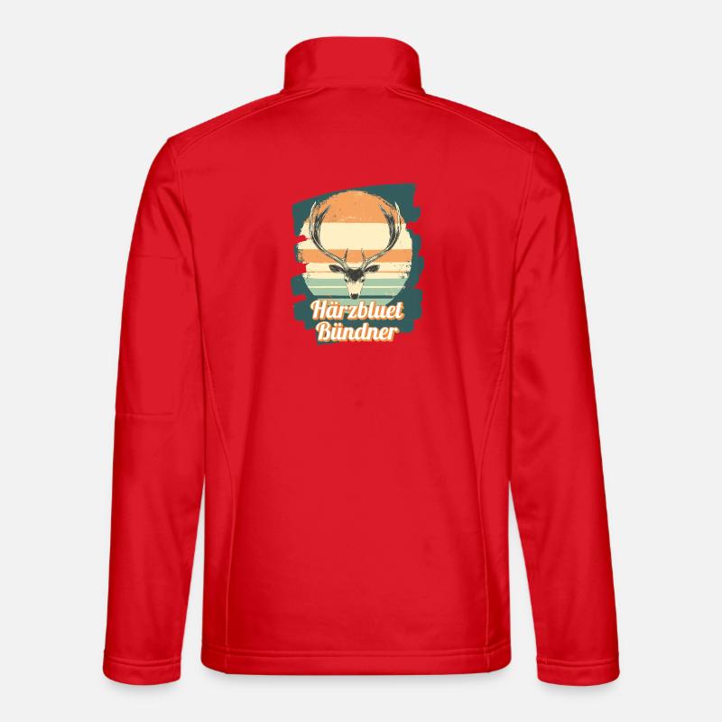 Härzbluetbündner Bündner Graubünden Schweiz - Unisex Softshelljacke - Rot